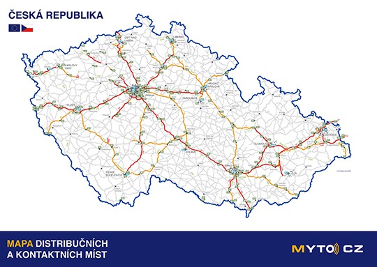 Vignette Tschechien - Mautstrecken-Karte